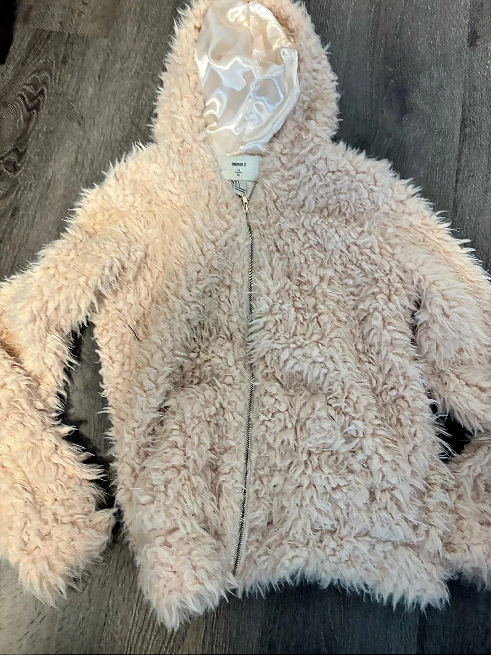 Forever 21 Teddy Fleece Jacket in Pink Size Large Like New